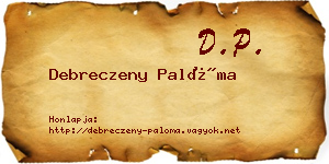 Debreczeny Palóma névjegykártya