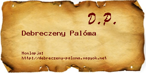 Debreczeny Palóma névjegykártya
